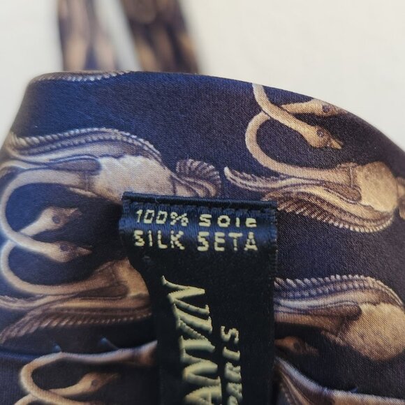 Lanvin Paris Swan Silk Tie - Picture 7 of 7